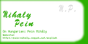 mihaly pein business card